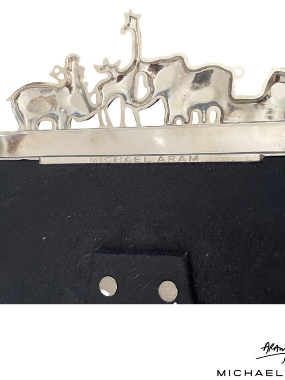 Michael Aram frame silver 5 x 7 with jungle animals - Picture 3 of 3